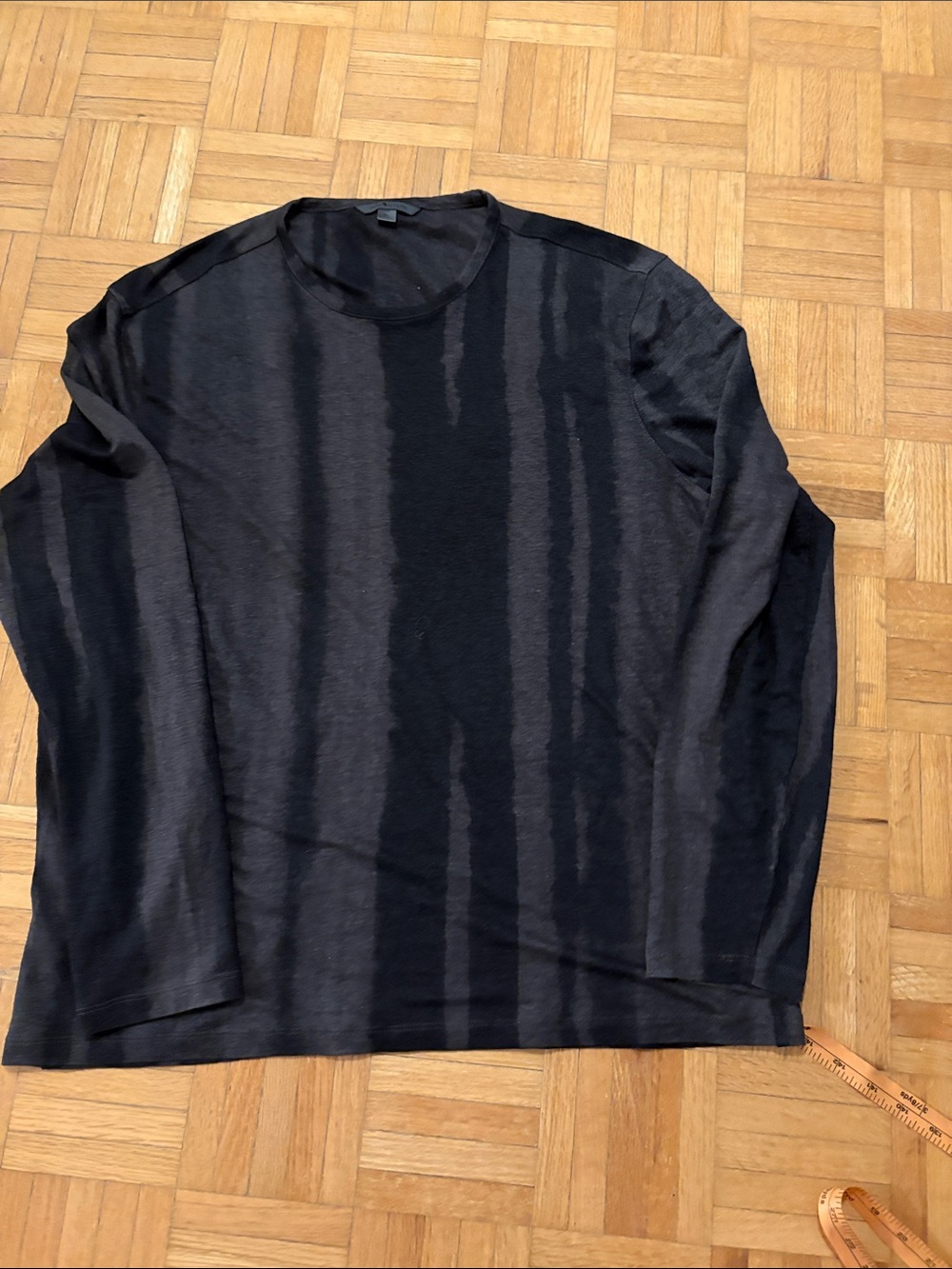 John Varvatos Men's Striped Long-Sleeve Crewneck Shirt